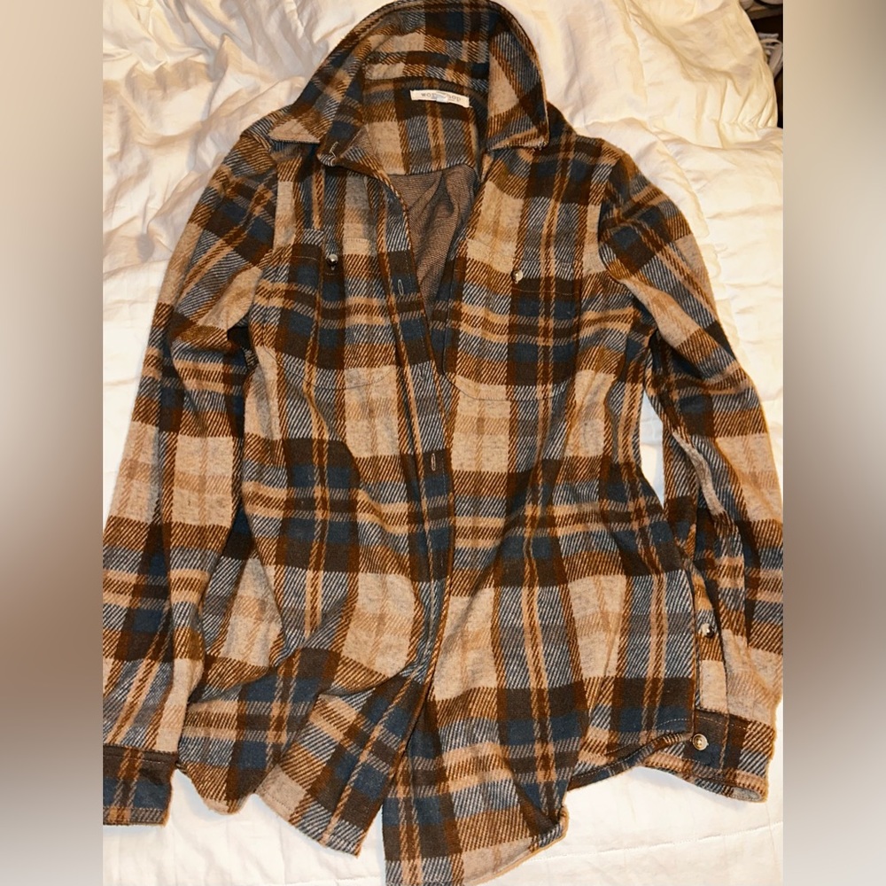 brown flannel